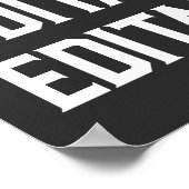 Benutzerdefinierter großer Schriftart Text persona Poster (Ecke)