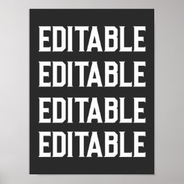 Benutzerdefinierter großer Schriftart Text persona Poster