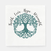 Benutzerdefinierter grüner Baum des Billekrebses Serviette (Vorderseite)