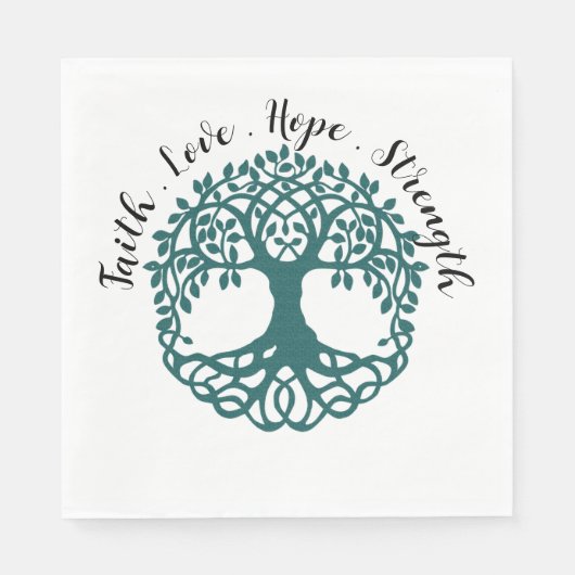 Benutzerdefinierter grüner Baum des Billekrebses Serviette (Vorderseite)