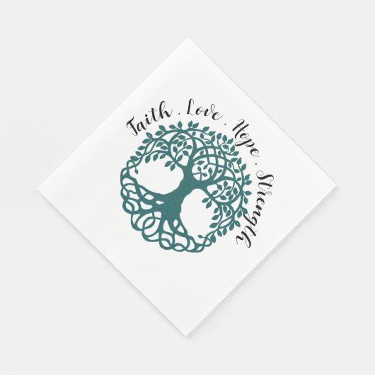 Benutzerdefinierter grüner Baum des Billekrebses Serviette (Ecke)