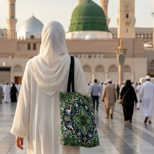 Benutzerdefinierter grüner islamischer Madinah-Tep Tasche