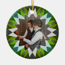 Benutzerdefinierter grüner Weihnachtsstern Familie