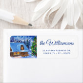 Benutzerdefinierter Grußtext-Blockhaken-Hütte Xmas (Insitu)