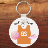 Benutzerdefinierter GS Goal Shooter Netball Viel G Schlüsselanhänger (Vorderseite)