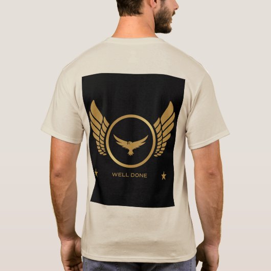 Benutzerdefinierter, gut gefertigter Text-Adler-Bi T-Shirt (Rückseite)