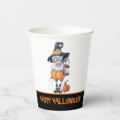 benutzerdefinierter Halloween-Text Pappbecher (Rückseite)