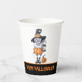 benutzerdefinierter Halloween-Text Pappbecher (Vorderseite)