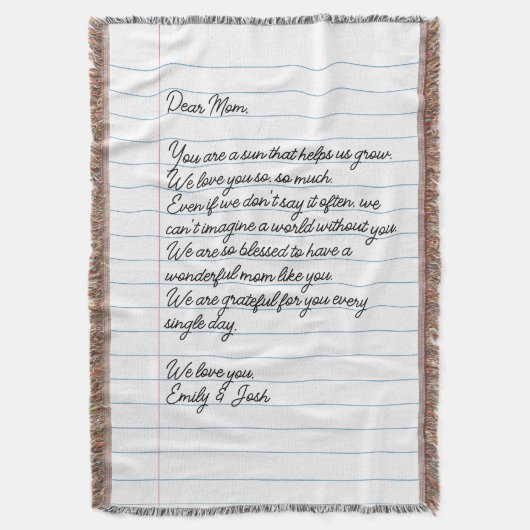 Benutzerdefinierter handgeschriebener Brief an die Decke (Vorderseite Vertikal)