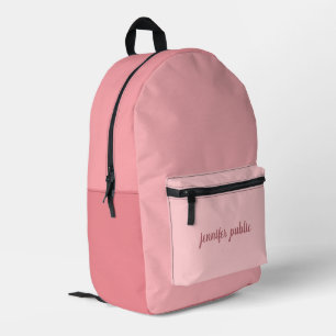 Benutzerdefinierter handgeschriebener Name Rosa Ni Bedruckter Rucksack