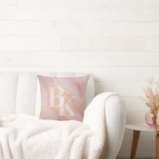Benutzerdefinierter Handle Rosé Gold Marmor Girl B Kissen