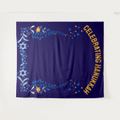 Benutzerdefinierter HANUKKAH FAMILY WIEDERSEHEN Fo Wandteppich (Vorderseite (Horizontal))
