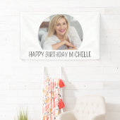 Benutzerdefinierter Happy Geburtsdatum Foto Name Banner (Insitu)