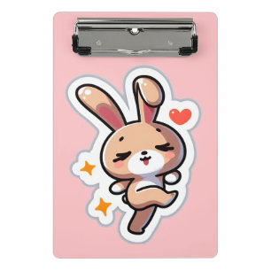 Benutzerdefinierter Hase Mini Klemmbrett