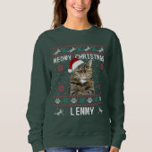Benutzerdefinierter hässlicher Weihnachtspullover Sweatshirt (Vorderseite)