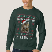 Benutzerdefinierter hässlicher Weihnachtspullover Sweatshirt (Vorderseite)
