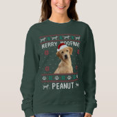 Benutzerdefinierter hässlicher Weihnachtspullover Sweatshirt (Vorderseite)