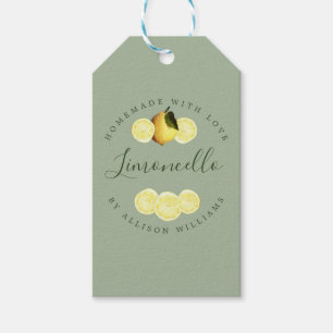 Benutzerdefinierter hausgemachter Limoncello Lorbe Geschenkanhänger