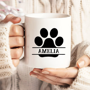 Benutzerdefinierter Haustier-Pfotenabdruck-Becher Jumbo-Tasse