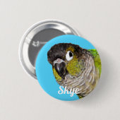 Benutzerdefinierter Haustier-Vogel-Foto-Name Button (Vorne & Hinten)