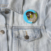 Benutzerdefinierter Haustier-Vogel-Foto-Name Button (Beispiel)