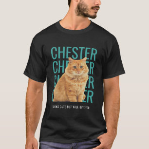 Benutzerdefinierter Haustiername und Foto Lustiges T-Shirt