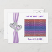 Benutzerdefinierter Heart-Lavender Multifunktionsl Ankündigungspostkarte (Vorne/Hinten)