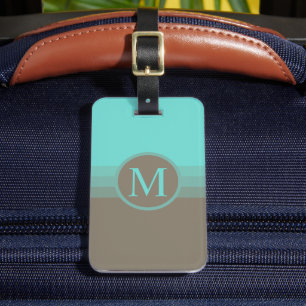 Benutzerdefinierter hellblauer Lila Farbblock Gepäckanhänger