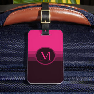 Benutzerdefinierter, hellrosa Lila-brauner Farbblo Gepäckanhänger