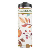 Benutzerdefinierter Herbst Einfaches Design 12oz. Thermosbecher (Vorderseite)