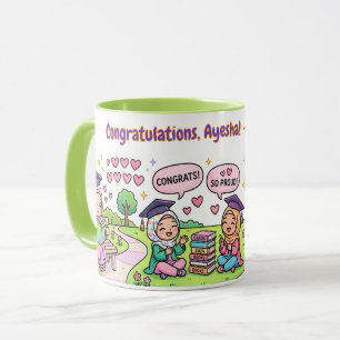 Benutzerdefinierter Hijab-Abschluss Süße Kawaii Mä Tasse