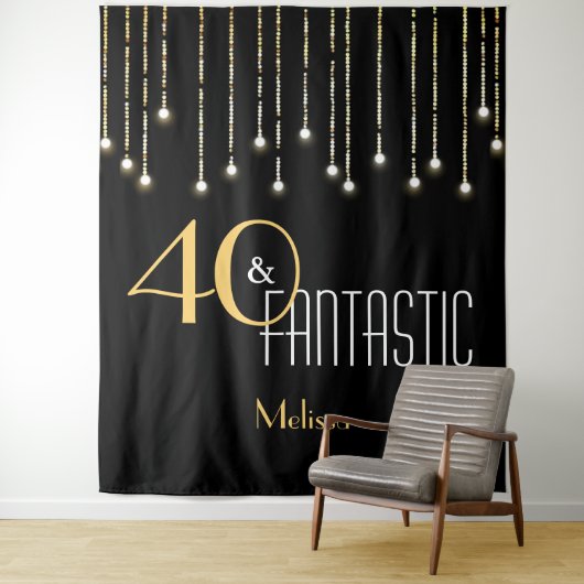 Benutzerdefinierter Hintergrund für das Black Gold Wandteppich (Beispiel)