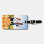 Benutzerdefinierter Hintergrund für Foto und Monog Gepäckanhänger (Vorderseite horizontal)