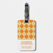 Benutzerdefinierter Hintergrund für Foto und Monog Gepäckanhänger (Rückseite vertikal)