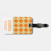 Benutzerdefinierter Hintergrund für Foto und Monog Gepäckanhänger (Rückseite horizontal)