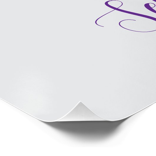 Benutzerdefinierter Hintergrund für Lila Skriptere Poster (Ecke)