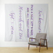 Benutzerdefinierter Hintergrund für Lila Skriptere Wandteppich (Beispiel (Horizontal))