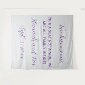 Benutzerdefinierter Hintergrund für Lila Skriptere Wandteppich (Vorderseite (Horizontal))