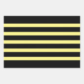 Benutzerdefinierter Hintergrund für schwarze Strei Geschenkpapier Set (Vorderseite 3)