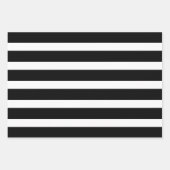 Benutzerdefinierter Hintergrund für schwarze Strei Geschenkpapier Set (Vorderseite)