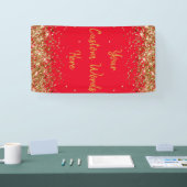 Benutzerdefinierter Hintergrund Geburtstagsparty F Banner (Messe)