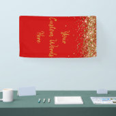Benutzerdefinierter Hintergrund Geburtstagsparty F Banner (Messe)