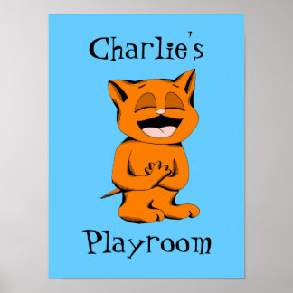 Benutzerdefinierter Hintergrund und Textspielzeug  Poster