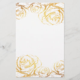 Benutzerdefinierter Hintergrund Vintage Rose Blume Briefpapier