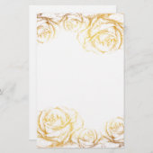 Benutzerdefinierter Hintergrund Vintage Rose Blume Briefpapier (Vorne/Hinten)