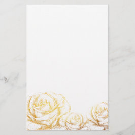 Benutzerdefinierter Hintergrund Vintage Rose Blume Briefpapier
