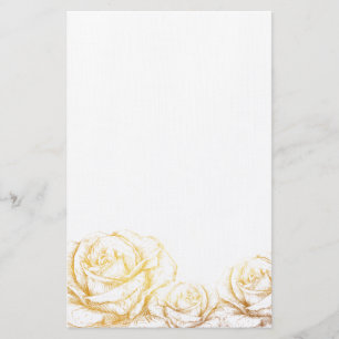 Benutzerdefinierter Hintergrund Vintage Rose Blume Briefpapier
