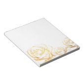 Benutzerdefinierter Hintergrund Vintage Rose Blume Notizblock (angewinkelt)