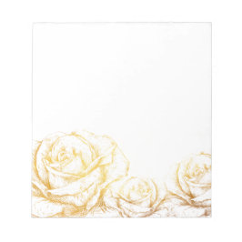 Benutzerdefinierter Hintergrund Vintage Rose Blume Notizblock