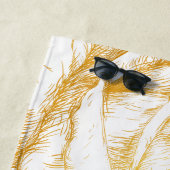 Benutzerdefinierter Hintergrund Vintage Rose Blume Strandtuch (Beispiel)